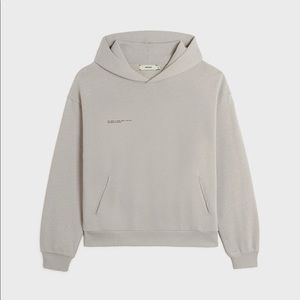 Pangaia signature recycled cotton hoodie In Stone S